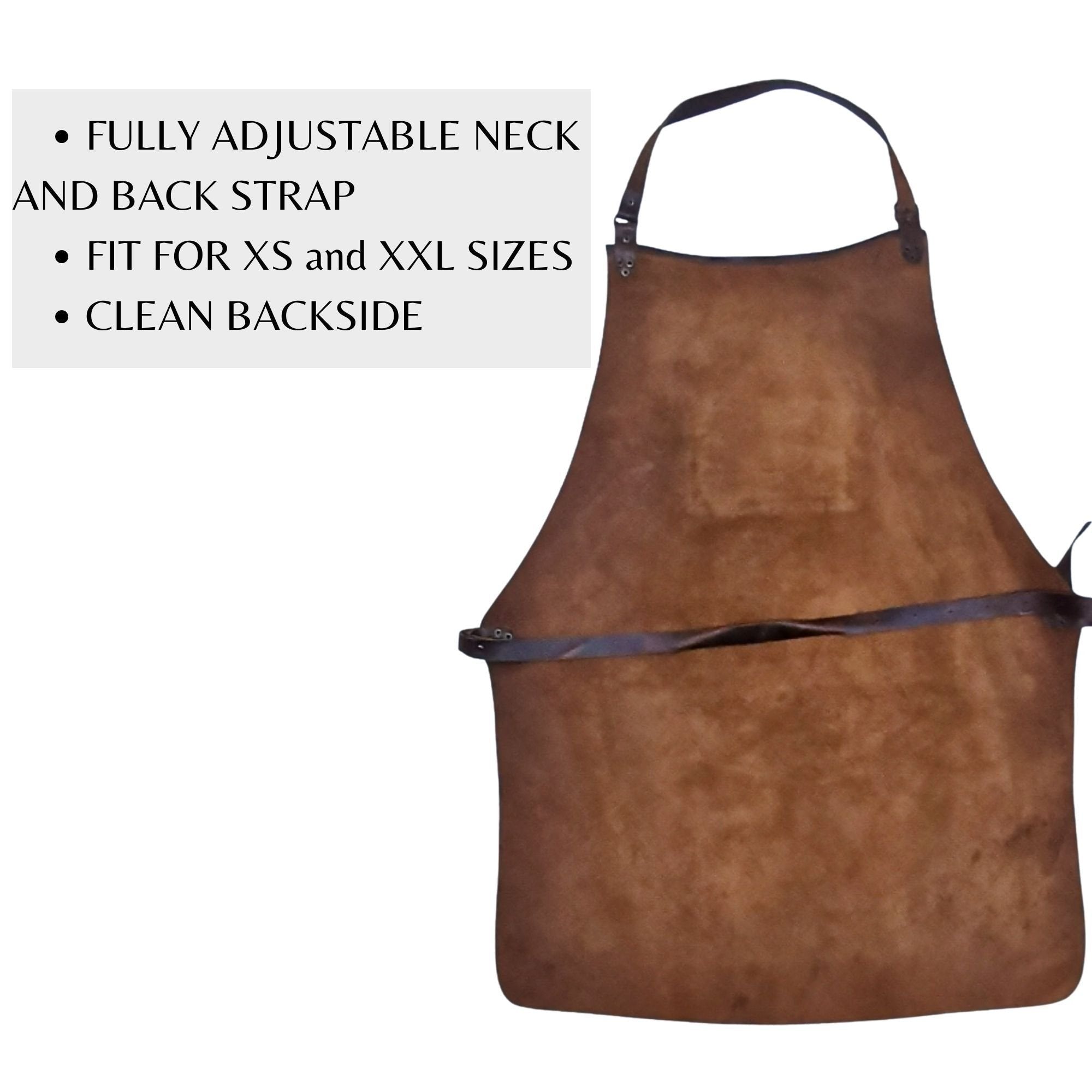 ELW Full Grain Leather Apron-1 Pouch, BBQ Apron, Men and Women's Apron, Kitchen Apron, Cooking Apron, Bartending, Workshop, Blacksmith, Gardening, One Size Fit Adjustable for Men & Women