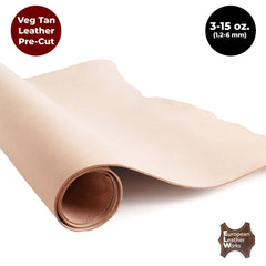 11-15 oz (4-6mm) Vegetable Tanned Leather Craftsmen Cut Tooling Leather Cowhide Full Grain Leather