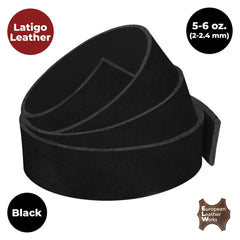 ELW Latigo Leather 5-6 oz. (2-2.4mm) Straps, Belts, Strips 50" Length Full Grain Leather Cowhide DIY Arts & Craft Projects, Clothing, Jewelry, Wrapping