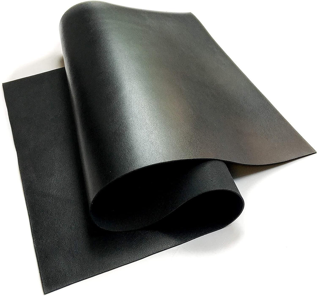 Real Genuine Black Calf Hide Leather: 4-6 oz. (1.8-2.4mm)Thickness Weight Leather Cow Hide Black Leather Sheets for Crafting and Cricut Maker Supplies Main image