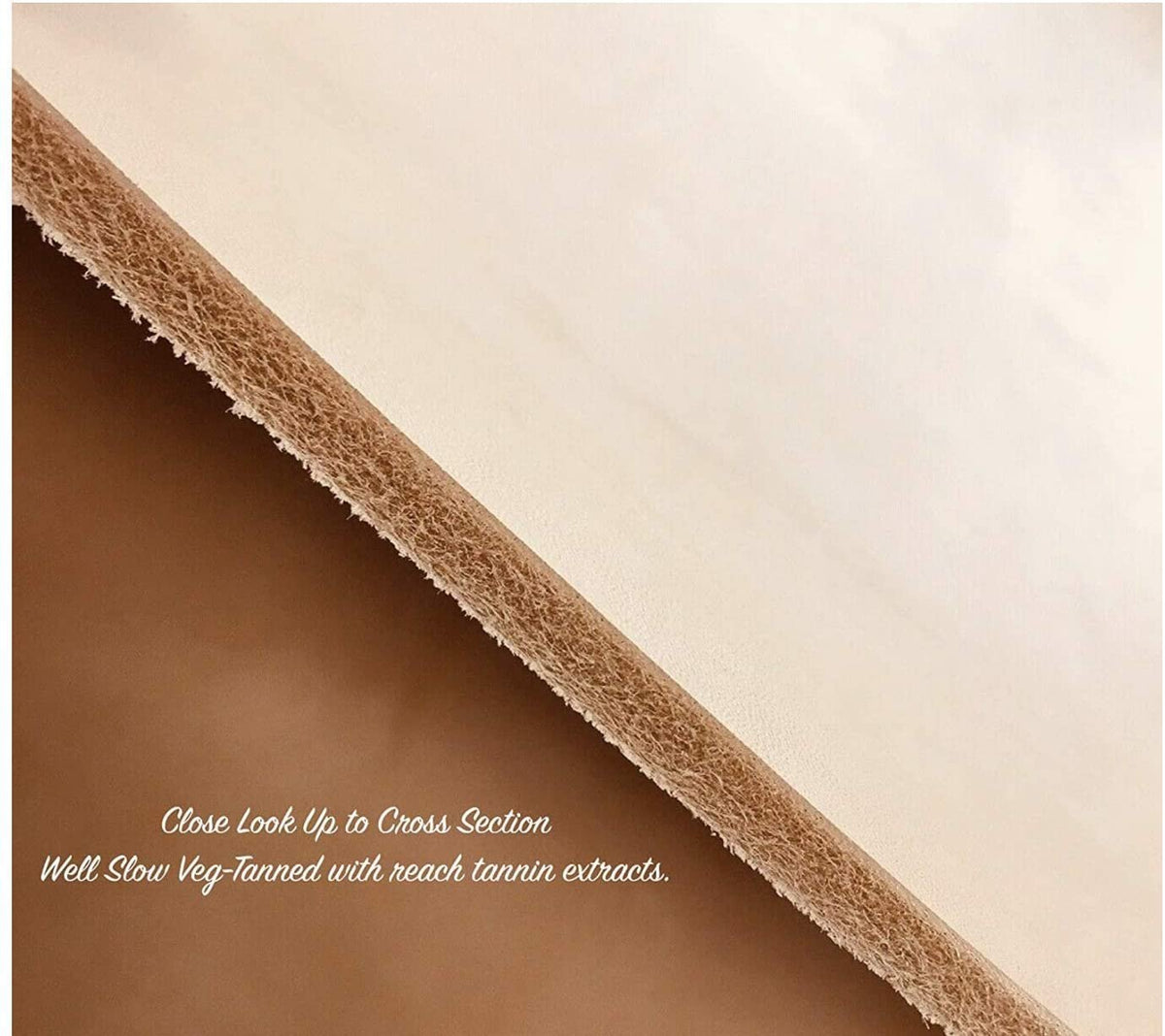 ELW Veg Tanned Leather Shoulder 2/3 oz. (.8-1.2mm) Light Weight 100% Natural Full Grain Leather Tooling Craft Lining Repair Projects Various Sizes: