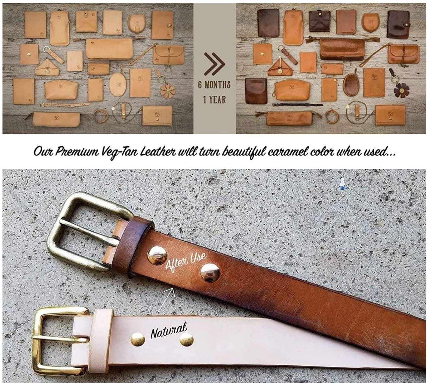 ELW 8/9 oz. (3.2-3.6mm) Thickness Belt-Blanks-Strips-Straps from 1" to 10" Wide and Lengths to 84" Import Tooling Full Grain Natural Cowhide Veg Tanned Leather