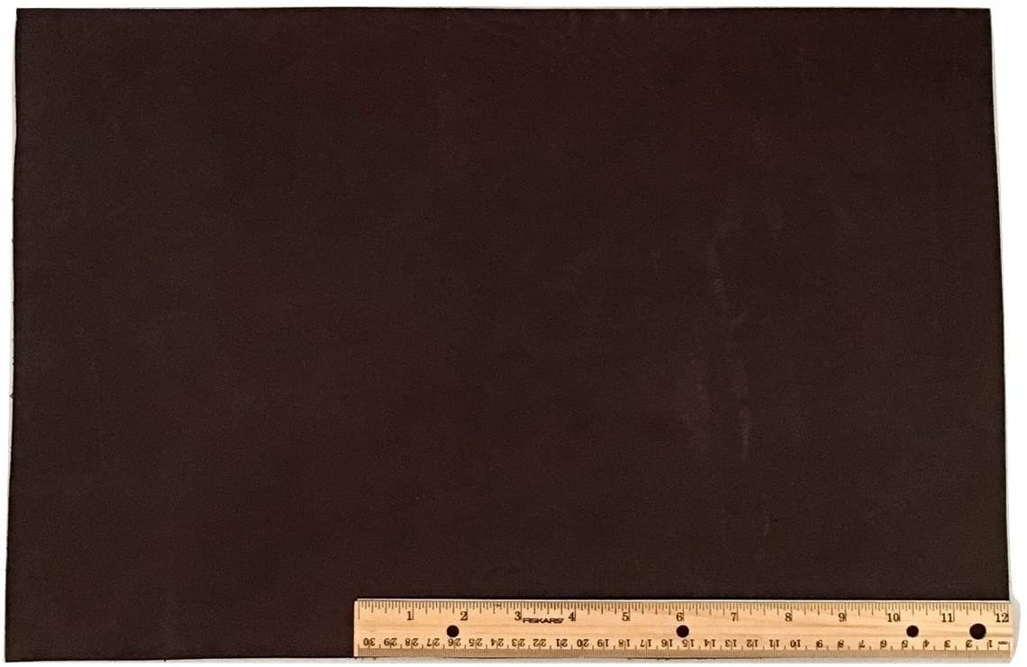 ELW Suede 3-5 oz (1.6-2mm) Lace Leather Dark Brown Cowhide 12" X 18" Main image