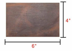 Full Grain Leather 4"x6" Set of 6 Special Offer 100% Cowhide 5/6oz (2.0mm) Brown