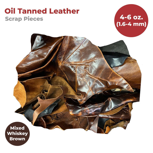 ELW Leather Scraps | Size: 1-100 LB | Genuine Cowhide Leather Remnants for Crafting, Ideal for DIY Leatherworking Projects Tooling, Holsters, Carving, Embossing, Stamping