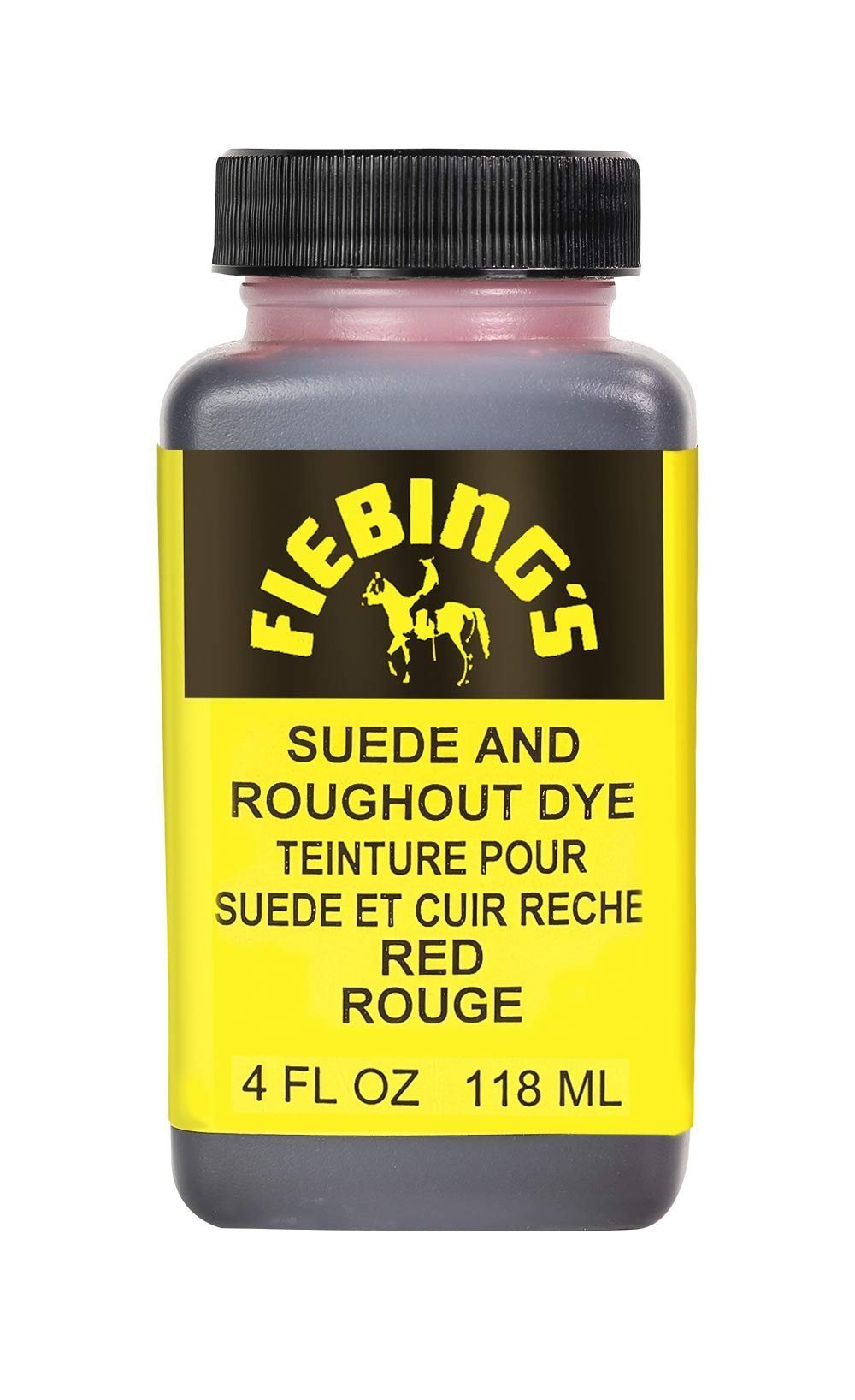 Fiebing's Suede Dye (4 oz) - Recolor, Brighten & Restore Suede & Roughout Leather Shoes, Furniture, Purse - Includes Wool Dauber for Easy Application - Flexible When Dry, Won't Crack or Peel