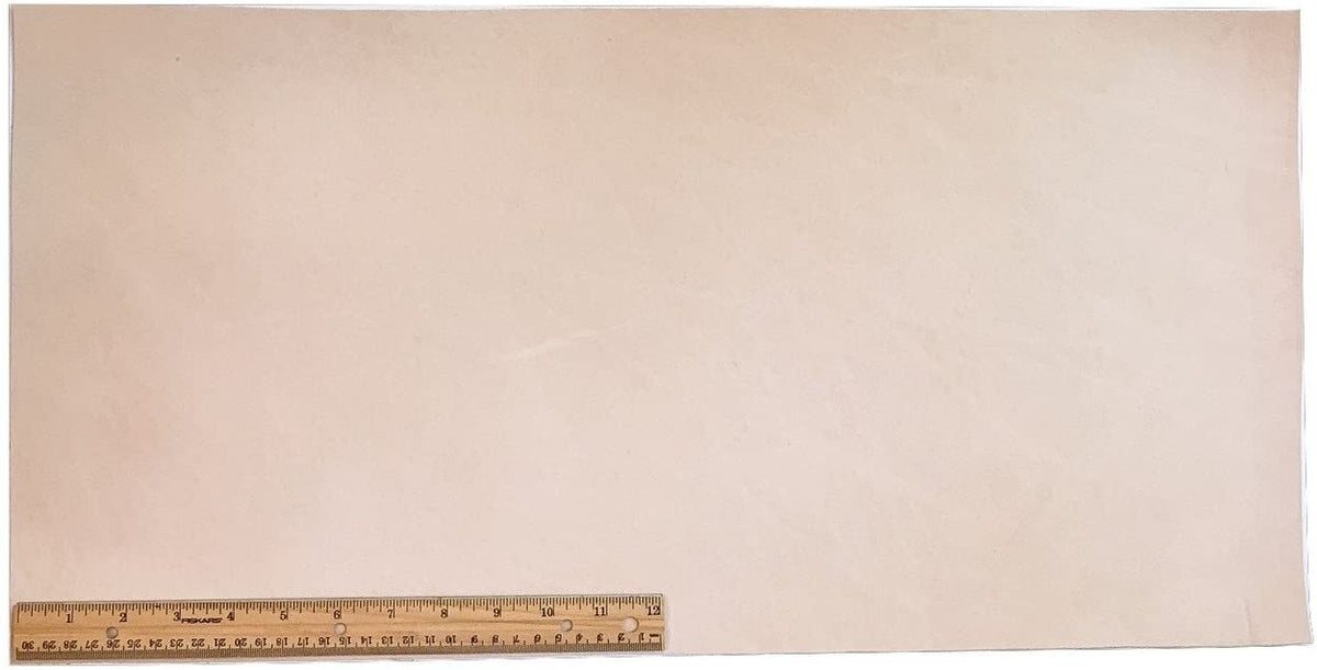 Tooling Leather Natural Topgrain Veg Tan Light Weight 3-4 oz, 12" x 24" Piece, 2 Square Feet Main image