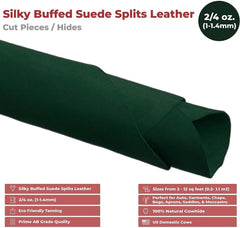 ELW Garment Splits Suede 2-4 oz (1-1.6mm) Pre-Cut Piece - Silky Buffed Leather Cowhide - Prime AB Grade Quality - Perfect For Auto, Garments, Chaps, Bags, Vest, Aprons, Saddles, Moccasins