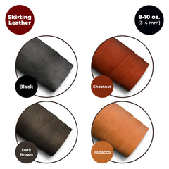 8-10 oz (3-4 mm) Skirting Veg Tan Leather Cowhide