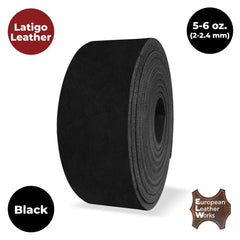 ELW Latigo Leather 5-6 oz. (2-2.4mm) Straps, Belts, Strips 50" Length Full Grain Leather Cowhide DIY Arts & Craft Projects, Clothing, Jewelry, Wrapping