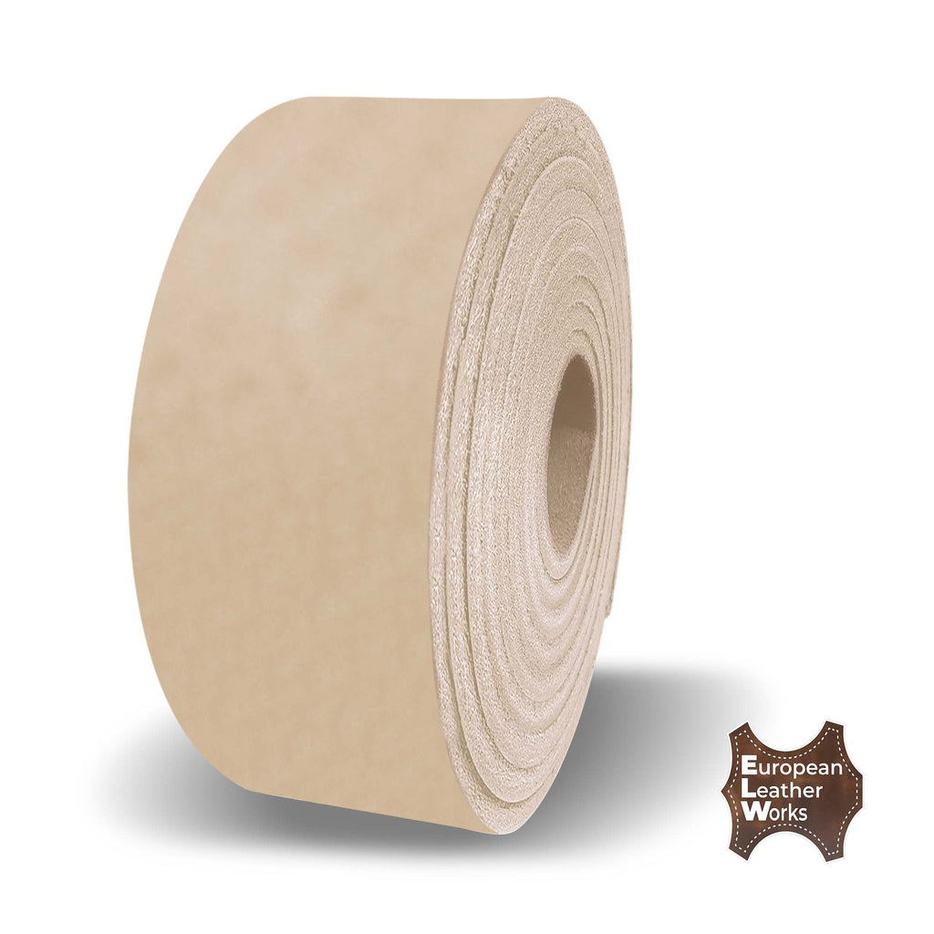ELW Leather Blank Belt | 5-6 Oz. (2-2.4mm) Thickness | Size from 1/2" to 4" | Cowhide Vegetable Tanned | Full Grain Strip, Strap | Ideal for DIY Belts for Tooling, Crafting, Stamping, Dyeing