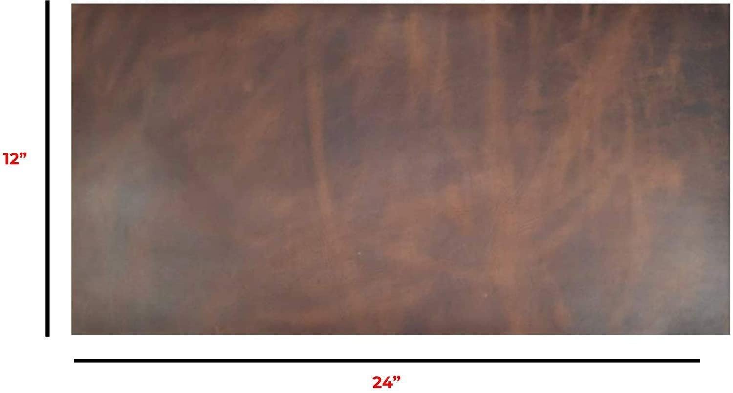 ELW Natural Full Grain Leather Square BB (12" x 24") 4/5 OZ (1.6/1.8 mm) Crafts/Tooling/Hobby/Repair Workshop Quality Leather Guaranteed | Bourbon Brown Secondary image