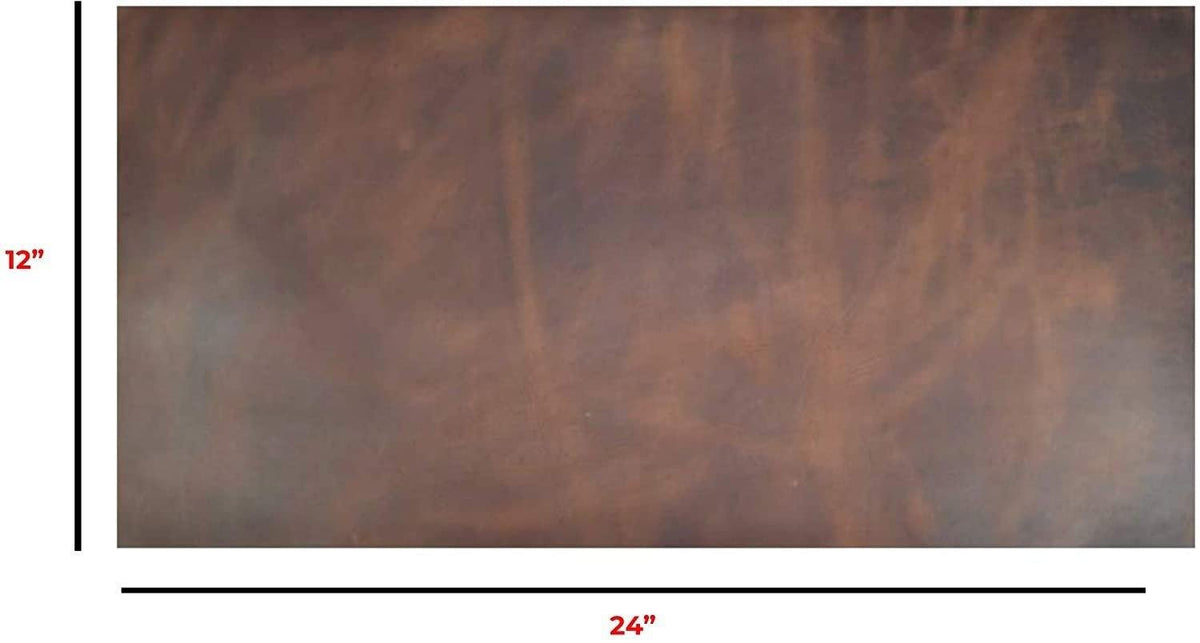 ELW Natural Full Grain Leather Square BB (12" x 24") 4/5 OZ (1.6/1.8 mm) Crafts/Tooling/Hobby/Repair Workshop Quality Leather Guaranteed | Bourbon Brown