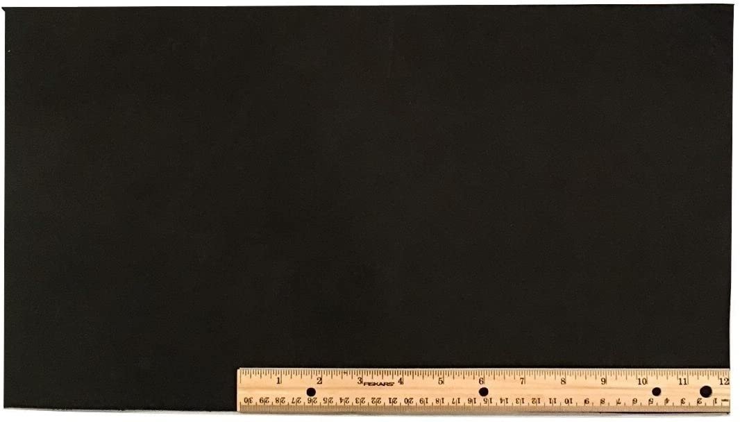 3-5 oz (1.6-2mm) Cowhide Suede Leather Black Cowhide 10" X 18" Piece Main image