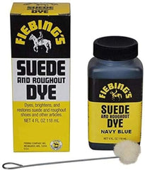 Fiebing's Black Suede Dye (4 oz) - Recolor, Brighten & Restore Suede & Roughout Leather Shoes, Furniture, Purse - Includes Wool Dauber for Easy Application - Flexible When Dry, Won't Crack or Peel