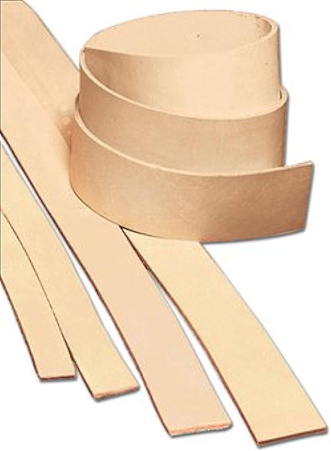 European Leather Works 8-9 oz. (3.2-3.6mm) Heavyweight Vegetable Tanned Natural Cowhide Leather Strip 3/4" (19 mm) x 72" (1.8 m) 4524-00 Main image