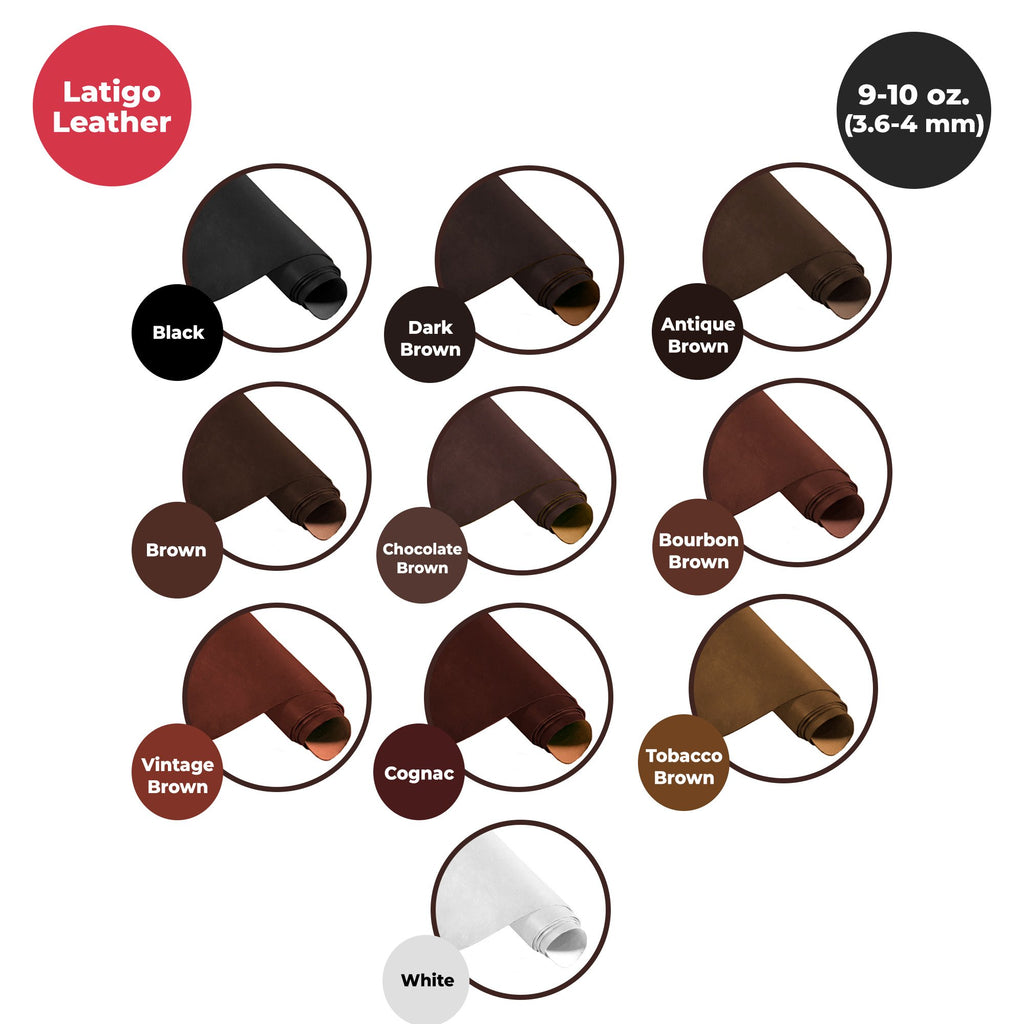 9-10 oz (3.6-4.0mm) Craftsmen Grade Latigo Leather Pre-Cut Sizes - SALE