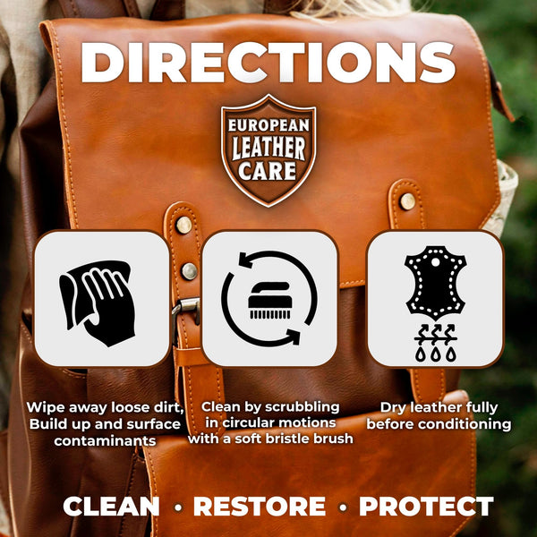 Leather Spot Cleaner  - All Natural Ingredient - European Leather Care - Made in USA