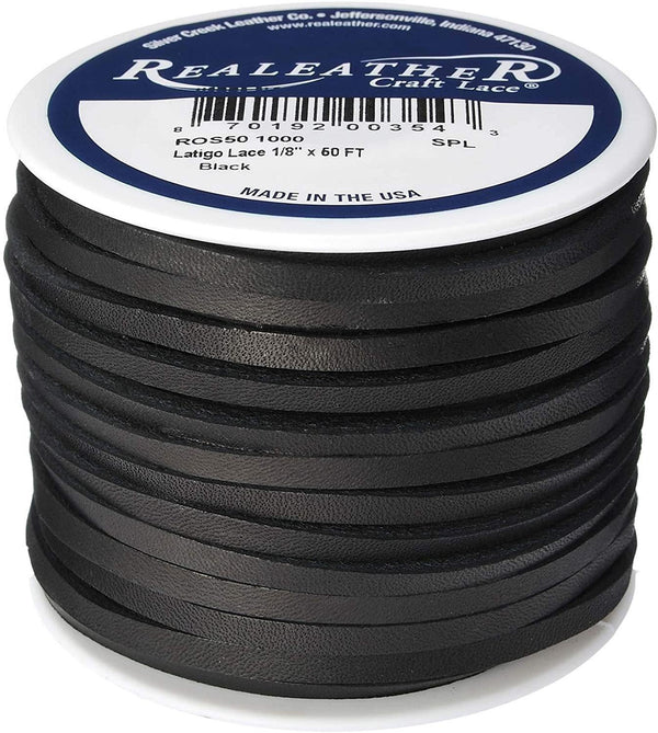Realeather Latigo Lace Spool, 1/8"x50' - Made USA