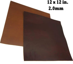 Brown Tooling Leather Square 5-6 oz. (2.0-2.4mm) Thickness Size 12"x48" Cowhide Leather for Crafts Tooling Sewing Hobby Workshop Crafting