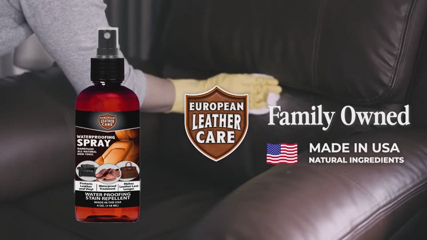 Waterproofing Spray - All Natural Non-Toxic Leather Shoe Suede Protector Spray - European Leather Care - Made in USA