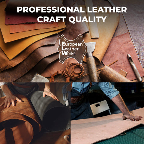 European Leather Work 7-9 oz (2.8-3.6 mm) Vegetable Tanned Pre-Cut Full Grain Cowhide Leather for Tooling, Engraving, Crafting, Molding, DIY, Holsters, Sheathes - elwshop.com