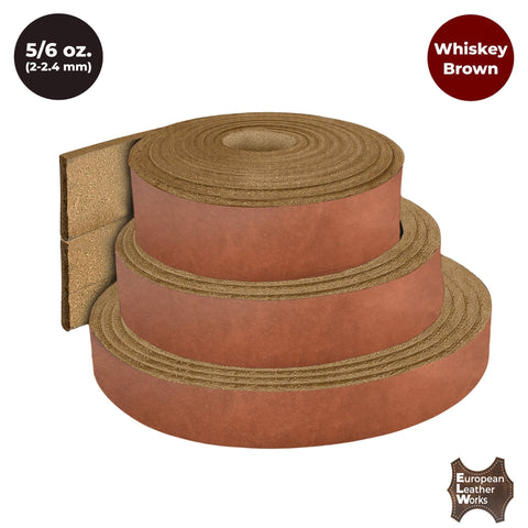 ELW 5-6 oz (2-2.4mm) Straps, Belts, Strips 72" Length - Full Grain Leather Crazy Horse Belt Medium DIY Craft, Pet Collars, Blanks, Accessory, Jewelry, Wrapping - elwshop.com