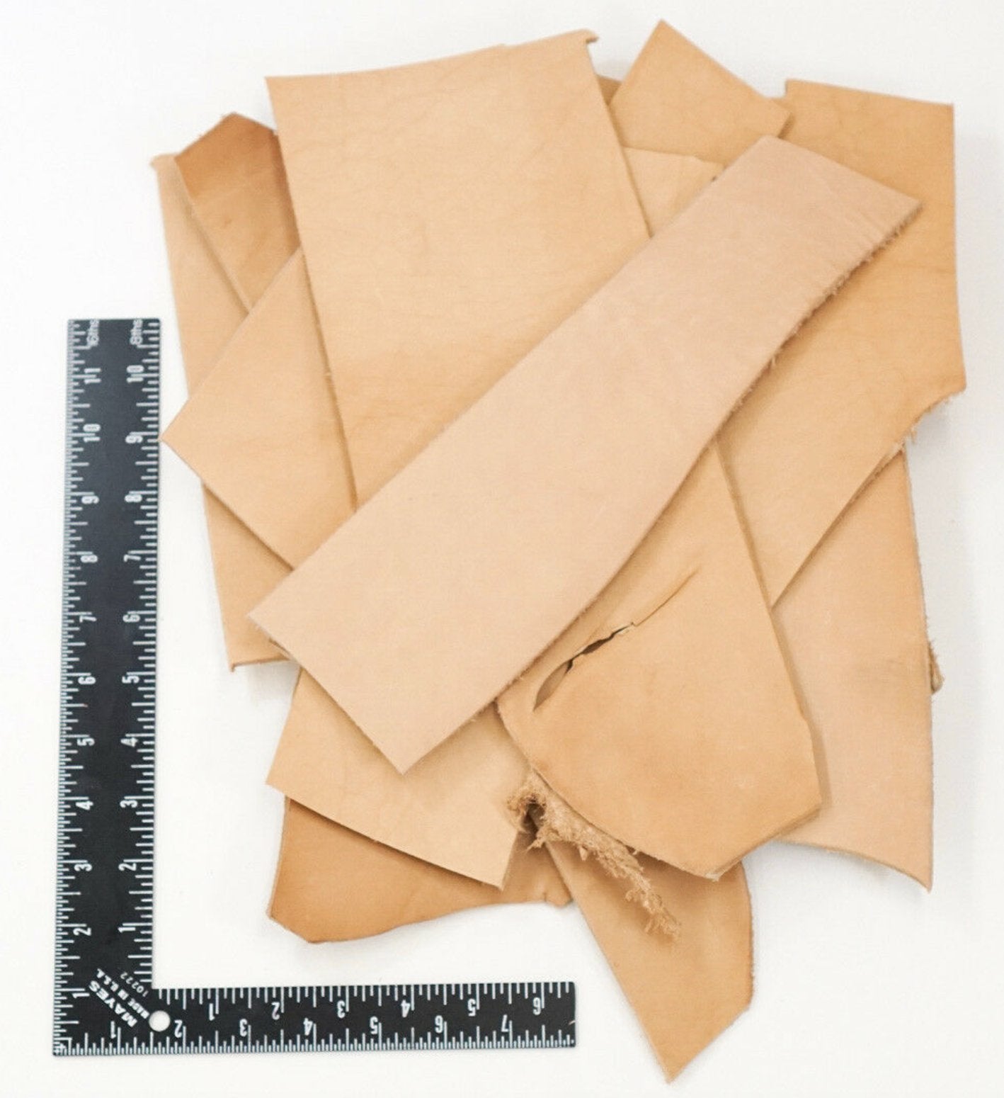 European Leather Works 5lb Natural Vegetable Tan Cowhide Leather Scrap