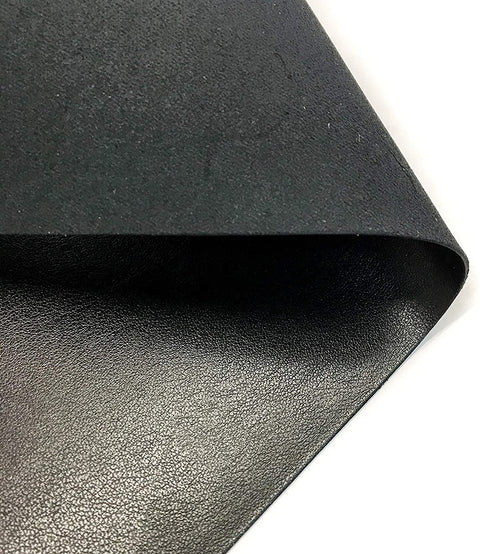 Real Genuine Black Calf Hide Leather: 4-6 oz. (1.8-2.4mm)Thickness Weight Leather Cow Hide Black Leather Sheets for Crafting and Cricut Maker Supplies