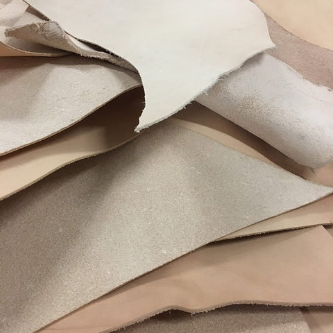 Vegetable Tanned Cowhide Leather Remnants and Scrap 2lbs - elwshop.com