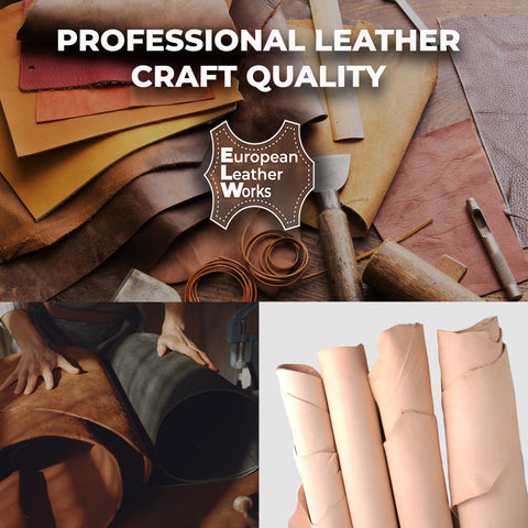 ELW Vegetable Tanned Leather Shoulder 9-10 oz. (3.6-4mm) Thickness Weight Pre-Cut Hides from 2.5 to 25 SQ FT Full Grain Leather Tooling Craft Repair - elwshop.com