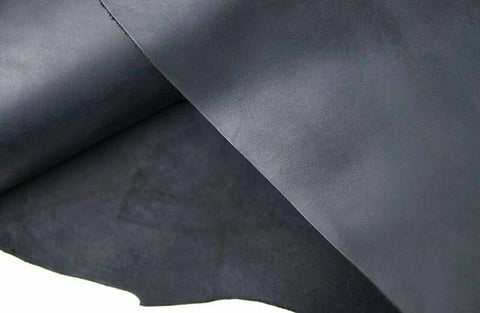 ELW Tooling Leather 5/6 OZ (2-2.4mm) Thickness | Black Color | Pre-Cut | Finished Full Grain Leather Cowhide Handmade Perfect for Crafting, Sewing, Molding, Workshop - elwshop.com