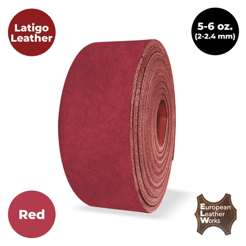 ELW Latigo Leather 5-6 oz. (2-2.4mm) Straps, Belts, Strips 84" Length Full Grain Leather Cowhide DIY Arts & Craft Projects, Clothing, Jewelry, Wrapping