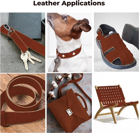 ELW 5-6 oz (2-2.4mm) Nappa Oil Tanned & Waxy Finish Leather 72" (183cm) Length, Belt Grade Straps Full Grain Length Craftsman A/B Grade Natural Cowhide, DIY, Crafting, Strips